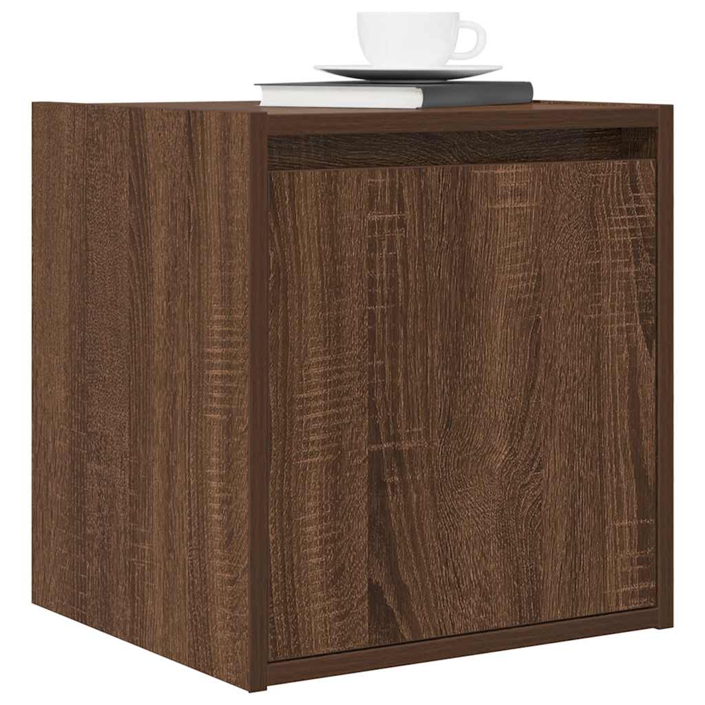 vidaXL Wand-Nachttisch Braun Eichen-Optik 38x34x40 cm