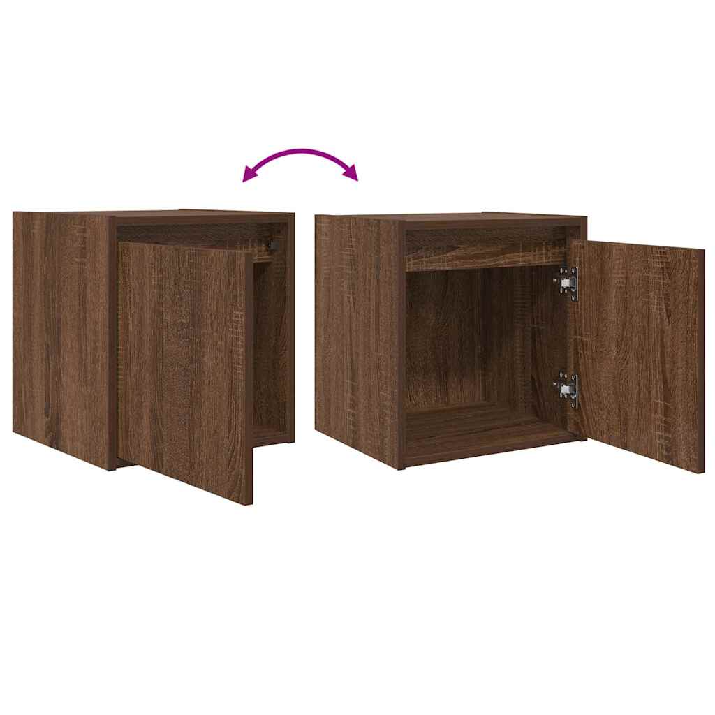 vidaXL Wand-Nachttisch Braun Eichen-Optik 38x34x40 cm