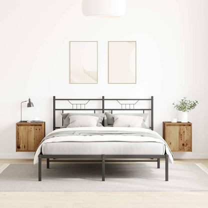 vidaXL Wand-Nachttische 2 Stk. Altholz-Optik 38x34x40 cm