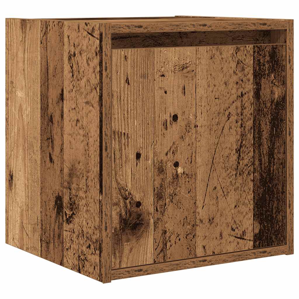 vidaXL Wand-Nachttische 2 Stk. Altholz-Optik 38x34x40 cm