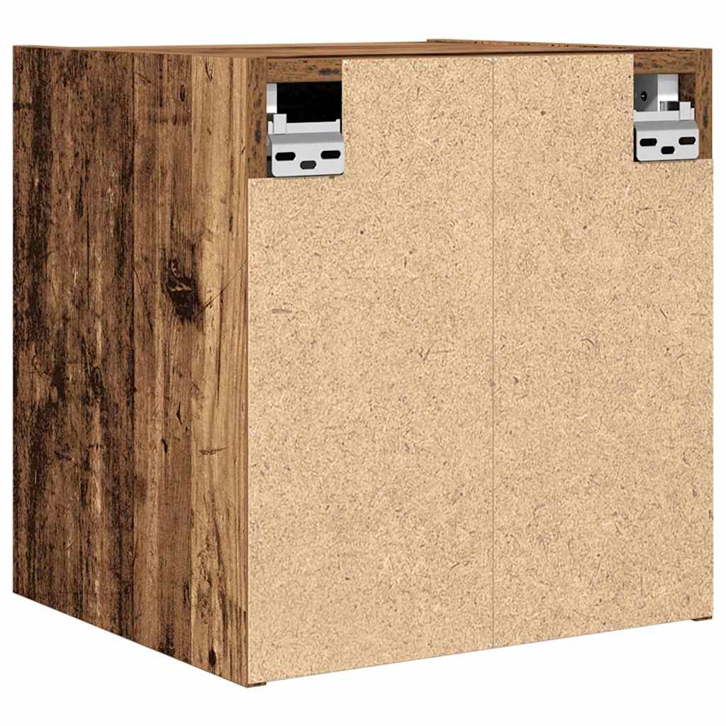 vidaXL Wand-Nachttische 2 Stk. Altholz-Optik 38x34x40 cm