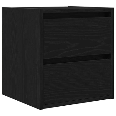 vidaXL Wand-Nachttisch Schwarz Eichen-Optik 38x34x40 cm