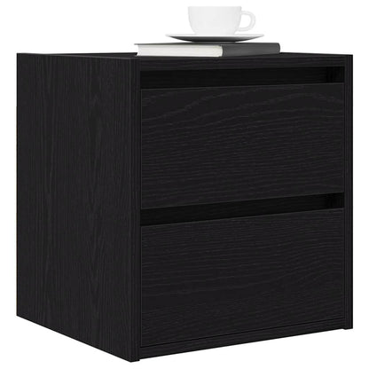 vidaXL Wand-Nachttisch Schwarz Eichen-Optik 38x34x40 cm