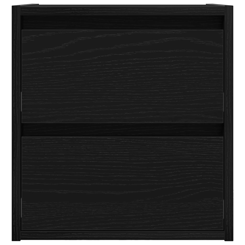 vidaXL Wand-Nachttisch Schwarz Eichen-Optik 38x34x40 cm