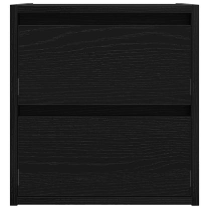 vidaXL Wand-Nachttisch Schwarz Eichen-Optik 38x34x40 cm