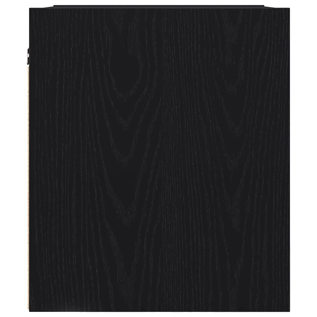 vidaXL Wand-Nachttisch Schwarz Eichen-Optik 38x34x40 cm
