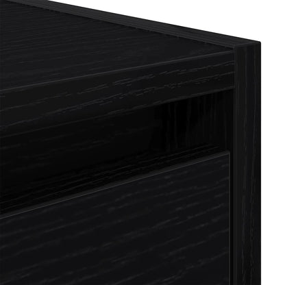 vidaXL Wand-Nachttisch Schwarz Eichen-Optik 38x34x40 cm