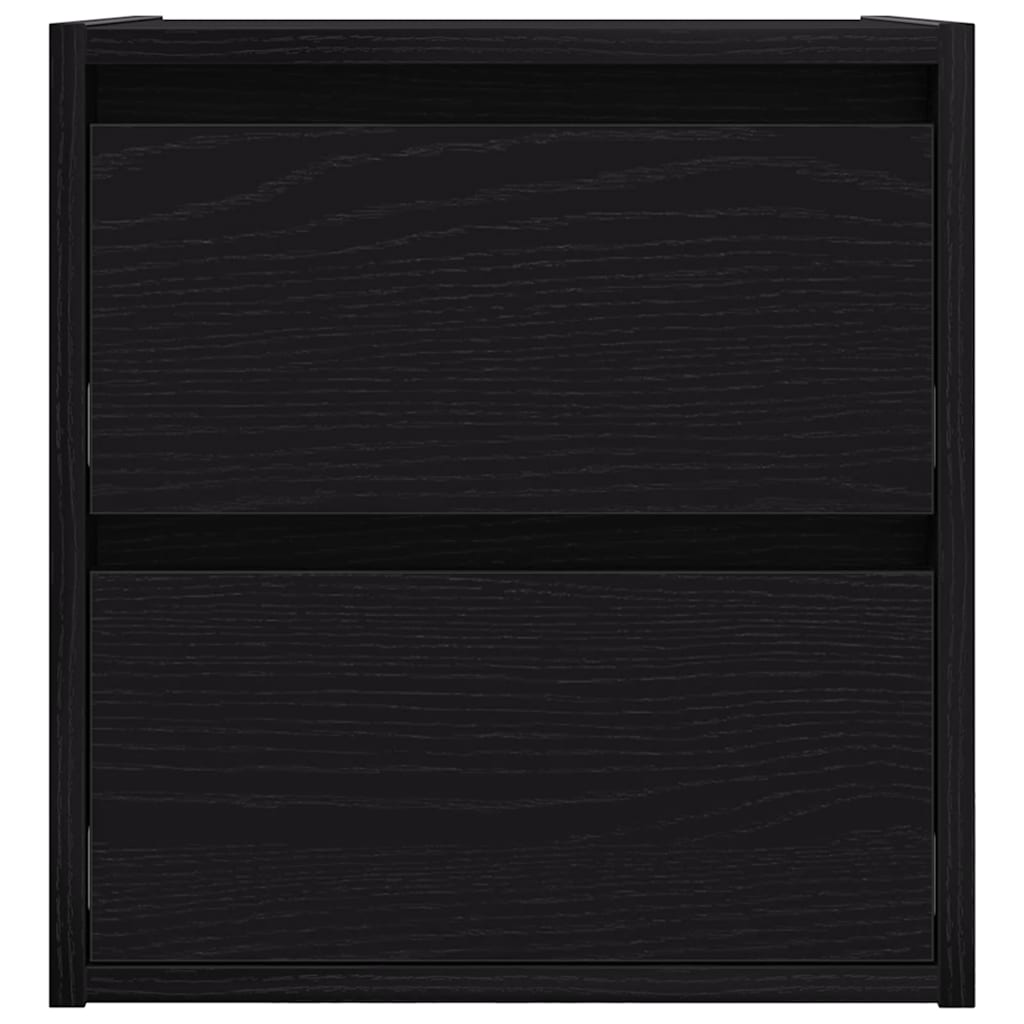 vidaXL Wand-Nachttische 2 Stk. Schwarz Eichen-Optik 38x34x40 cm