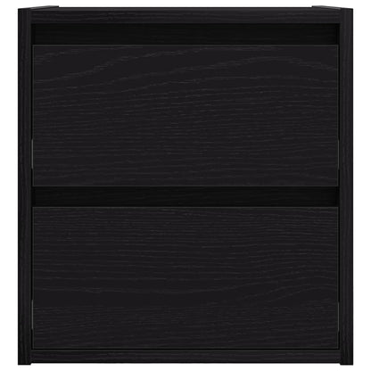 vidaXL Wand-Nachttische 2 Stk. Schwarz Eichen-Optik 38x34x40 cm