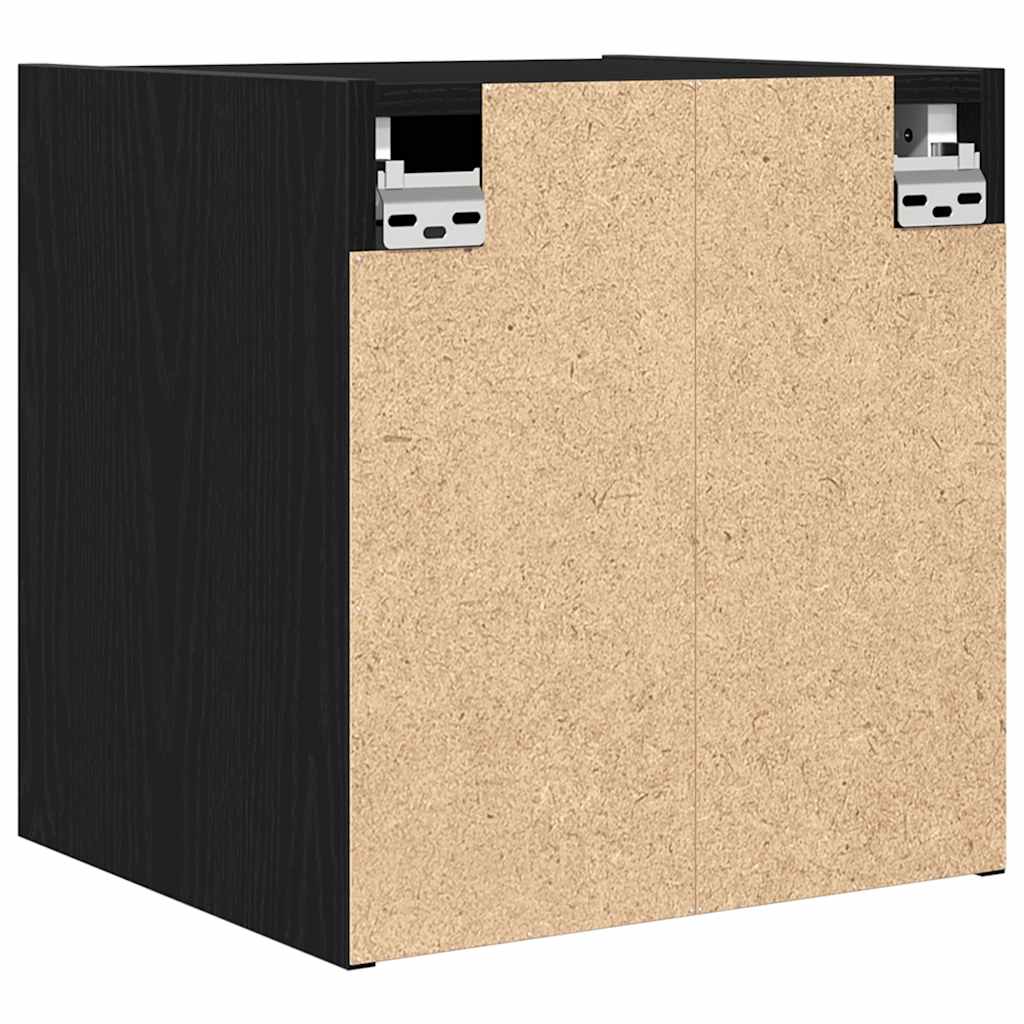 vidaXL Wand-Nachttische 2 Stk. Schwarz Eichen-Optik 38x34x40 cm