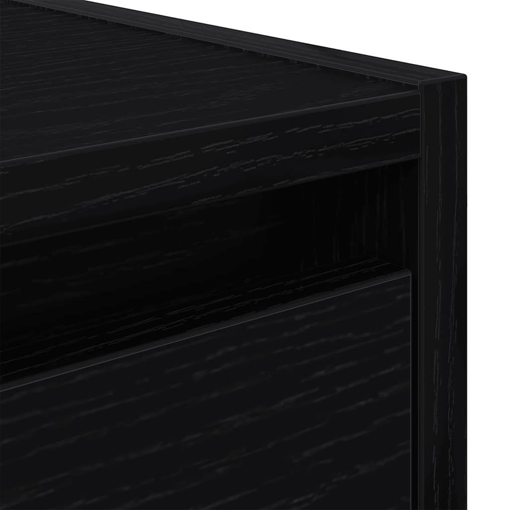 vidaXL Wand-Nachttische 2 Stk. Schwarz Eichen-Optik 38x34x40 cm