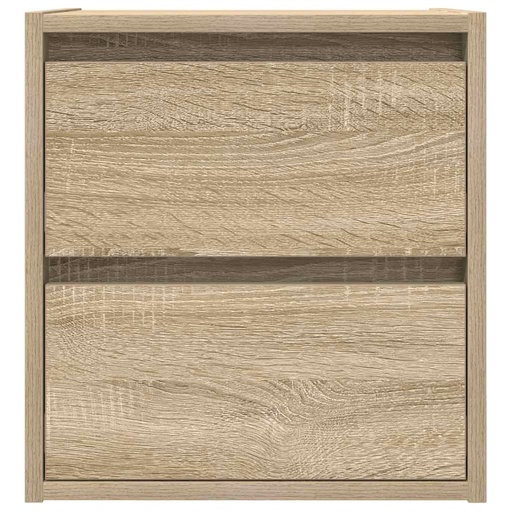 vidaXL Wand-Nachttisch Sonoma-Eiche 38x34x40 cm