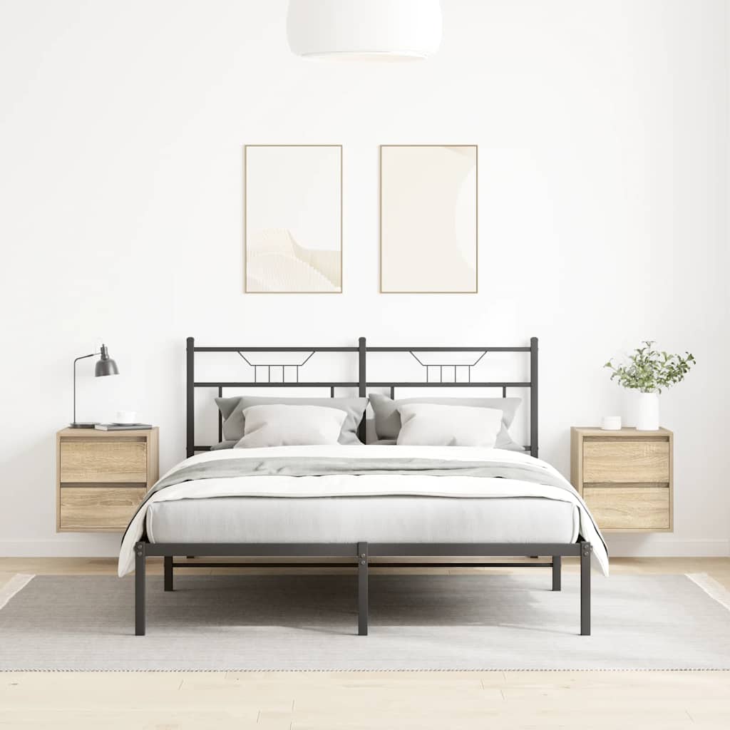 Wand-Nachttische 2 Stk. Sonoma-Eiche 38x34x40 cm