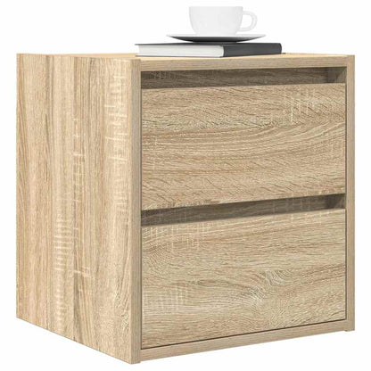 vidaXL Wand-Nachttische 2 Stk. Sonoma-Eiche 38x34x40 cm