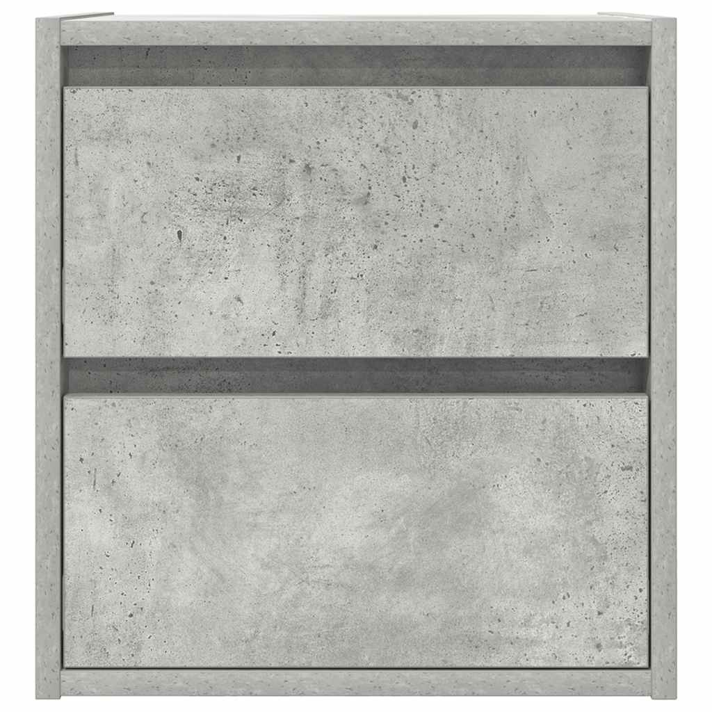 vidaXL Wand-Nachttisch Betongrau 38x34x40 cm