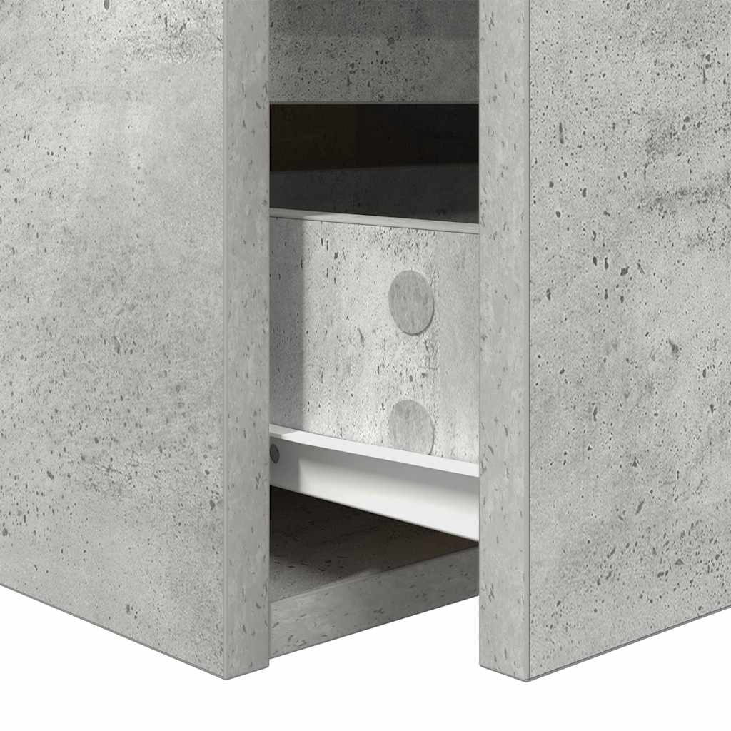 vidaXL Wand-Nachttisch Betongrau 38x34x40 cm