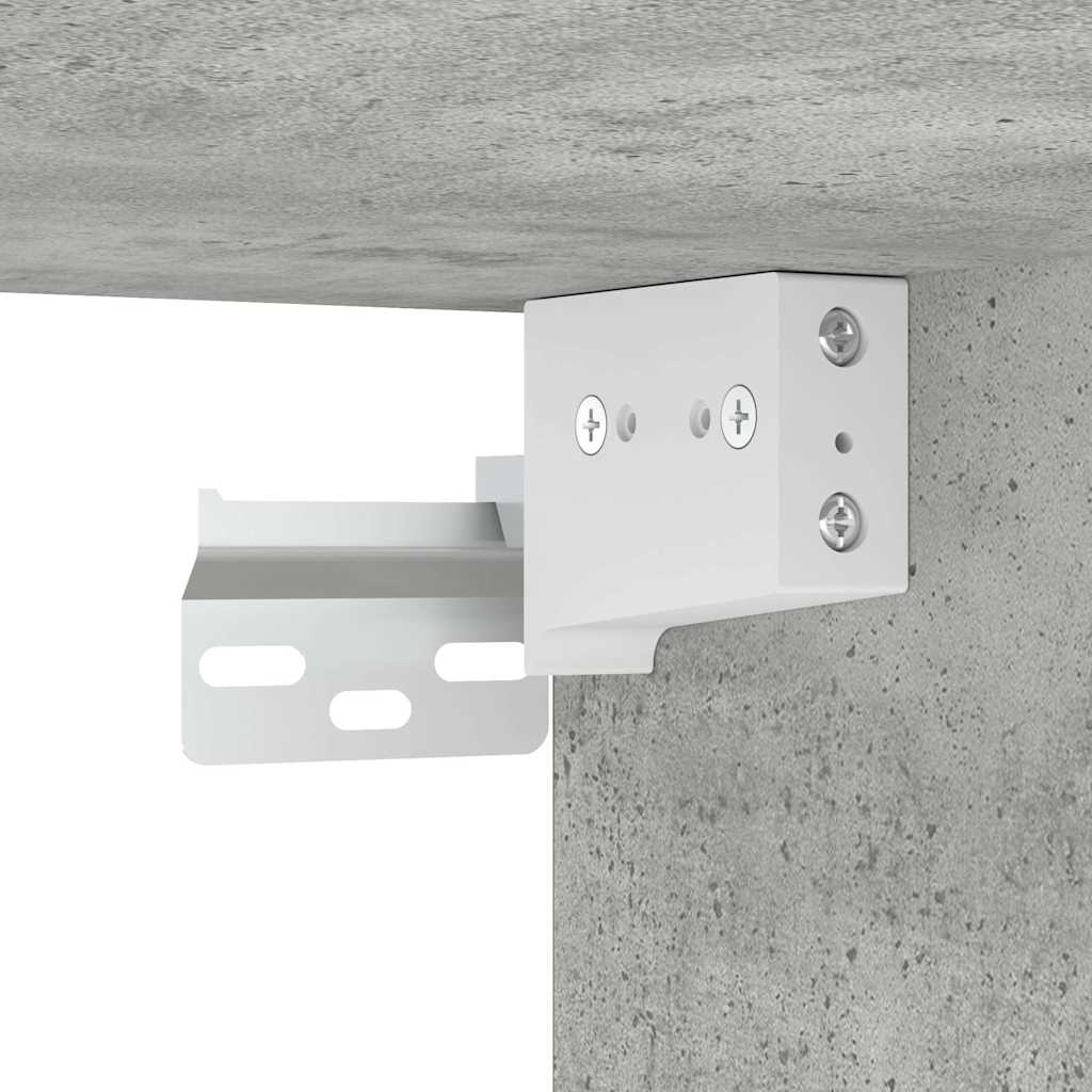 vidaXL Wand-Nachttische 2 Stk. Betongrau 38x34x40 cm