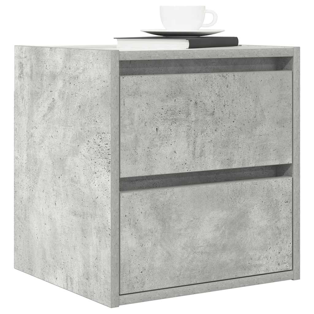 vidaXL Wand-Nachttische 2 Stk. Betongrau 38x34x40 cm