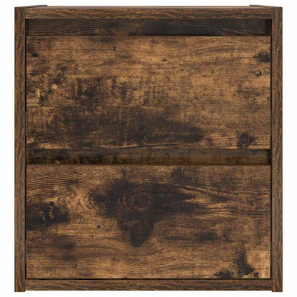 vidaXL Wand-Nachttische 2 Stk. Räuchereiche 38x34x40 cm