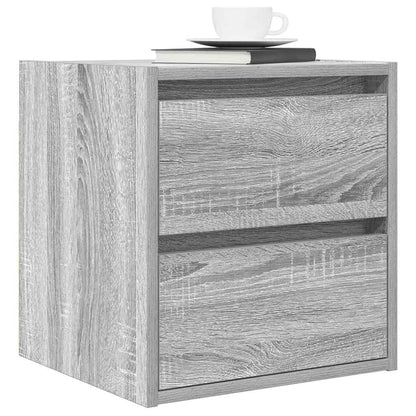 vidaXL Wand-Nachttische 2 Stk. Grau Sonoma 38x34x40 cm