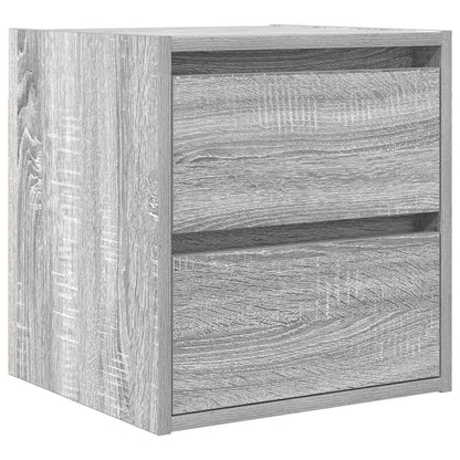 vidaXL Wand-Nachttische 2 Stk. Grau Sonoma 38x34x40 cm