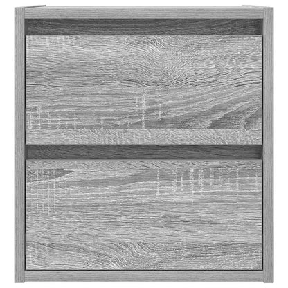 vidaXL Wand-Nachttische 2 Stk. Grau Sonoma 38x34x40 cm