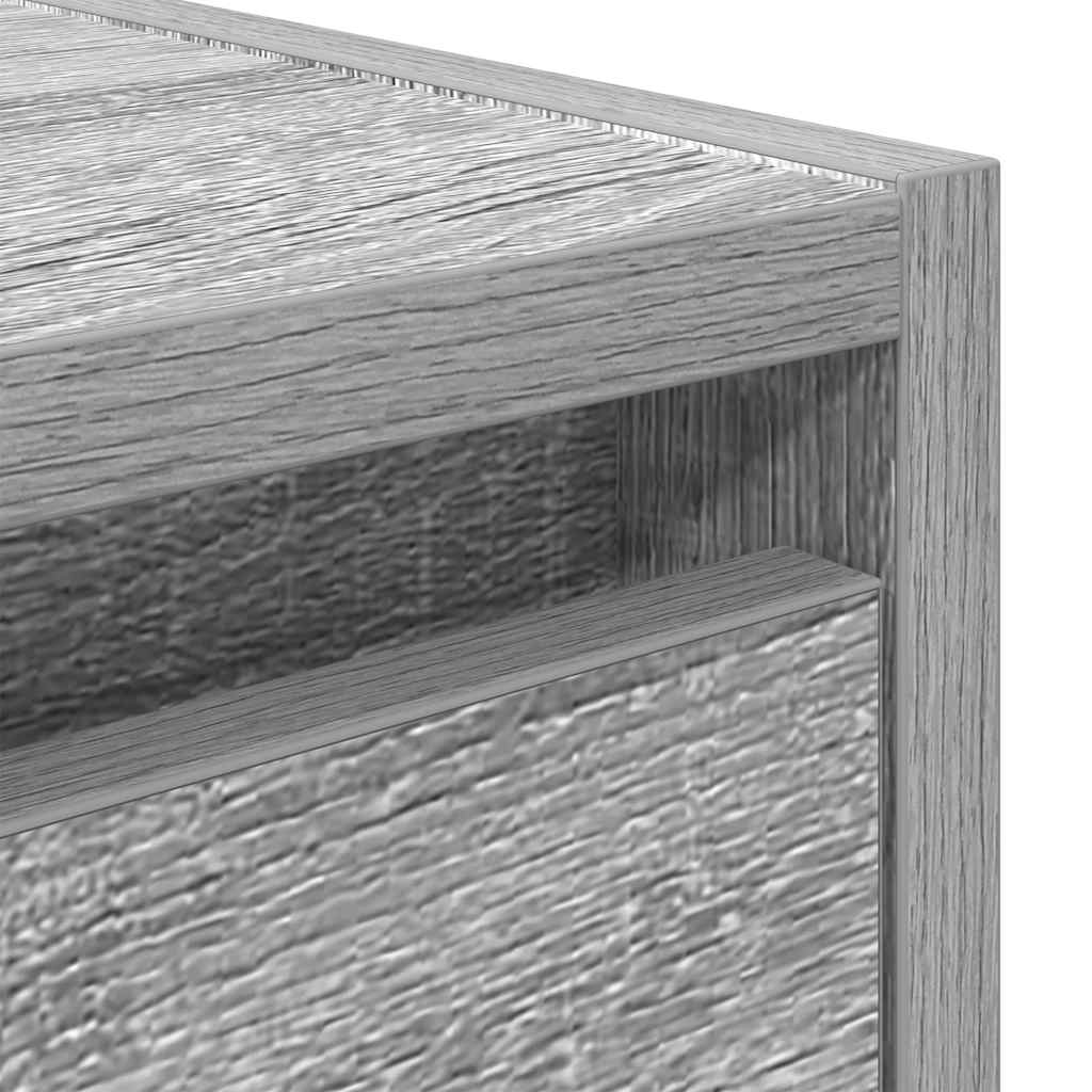 vidaXL Wand-Nachttische 2 Stk. Grau Sonoma 38x34x40 cm