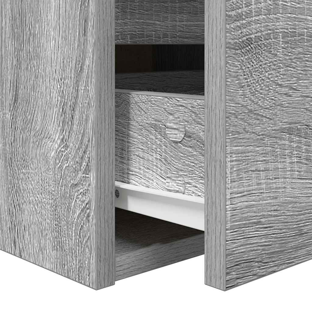 vidaXL Wand-Nachttische 2 Stk. Grau Sonoma 38x34x40 cm