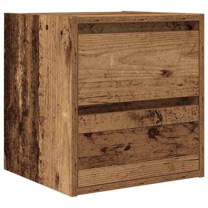 vidaXL Wand-Nachttische 2 Stk. Altholz-Optik 38x34x40 cm