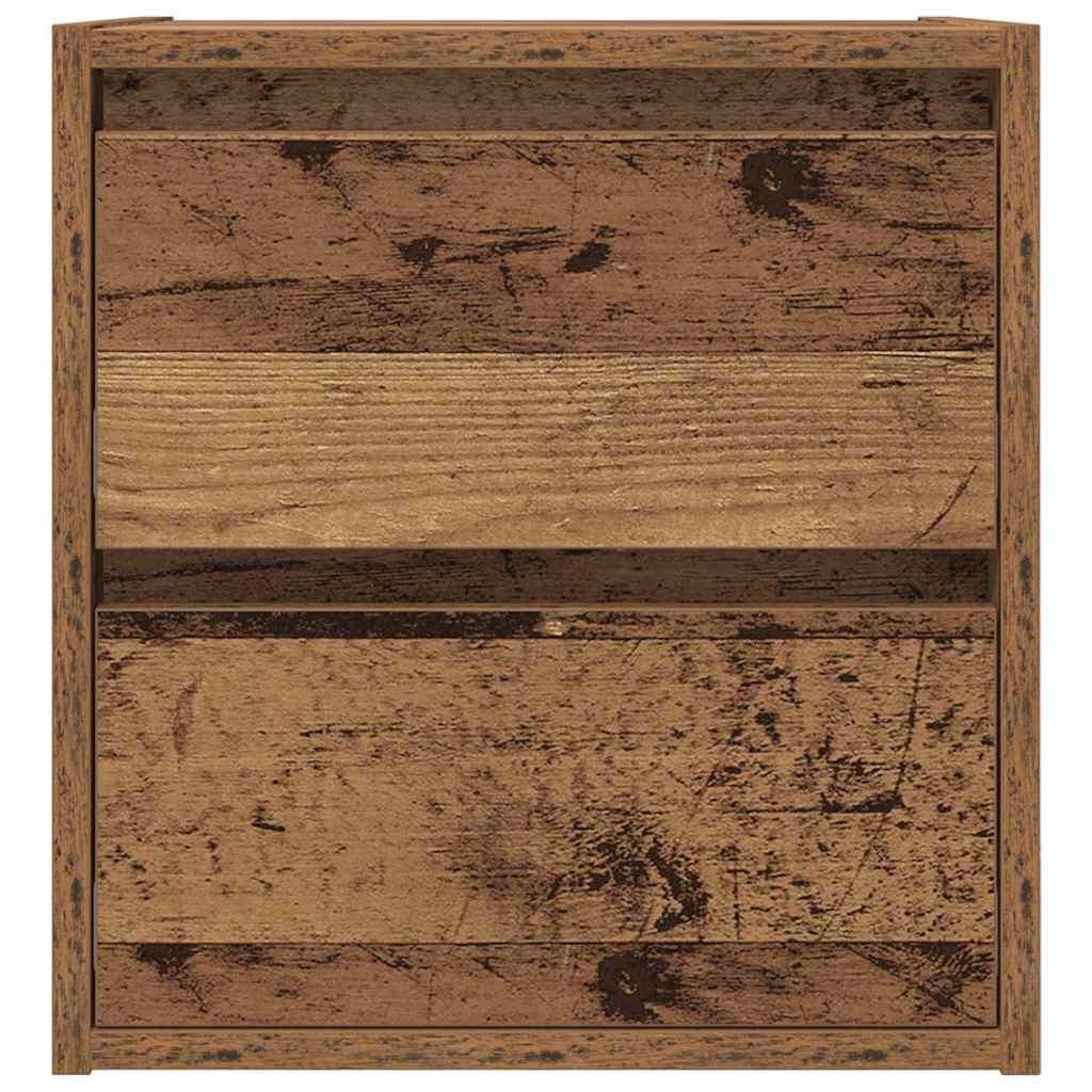 vidaXL Wand-Nachttische 2 Stk. Altholz-Optik 38x34x40 cm