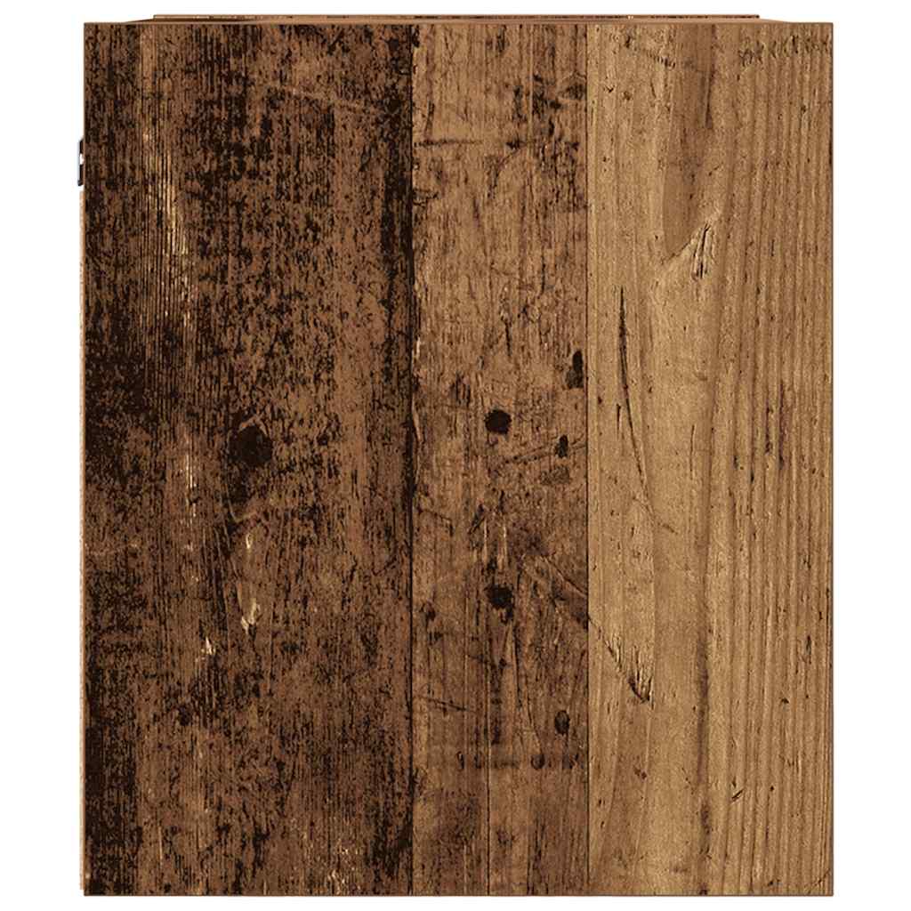 vidaXL Wand-Nachttische 2 Stk. Altholz-Optik 38x34x40 cm