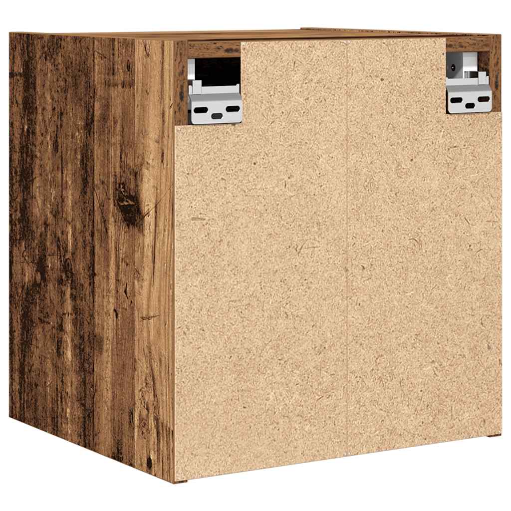 vidaXL Wand-Nachttische 2 Stk. Altholz-Optik 38x34x40 cm