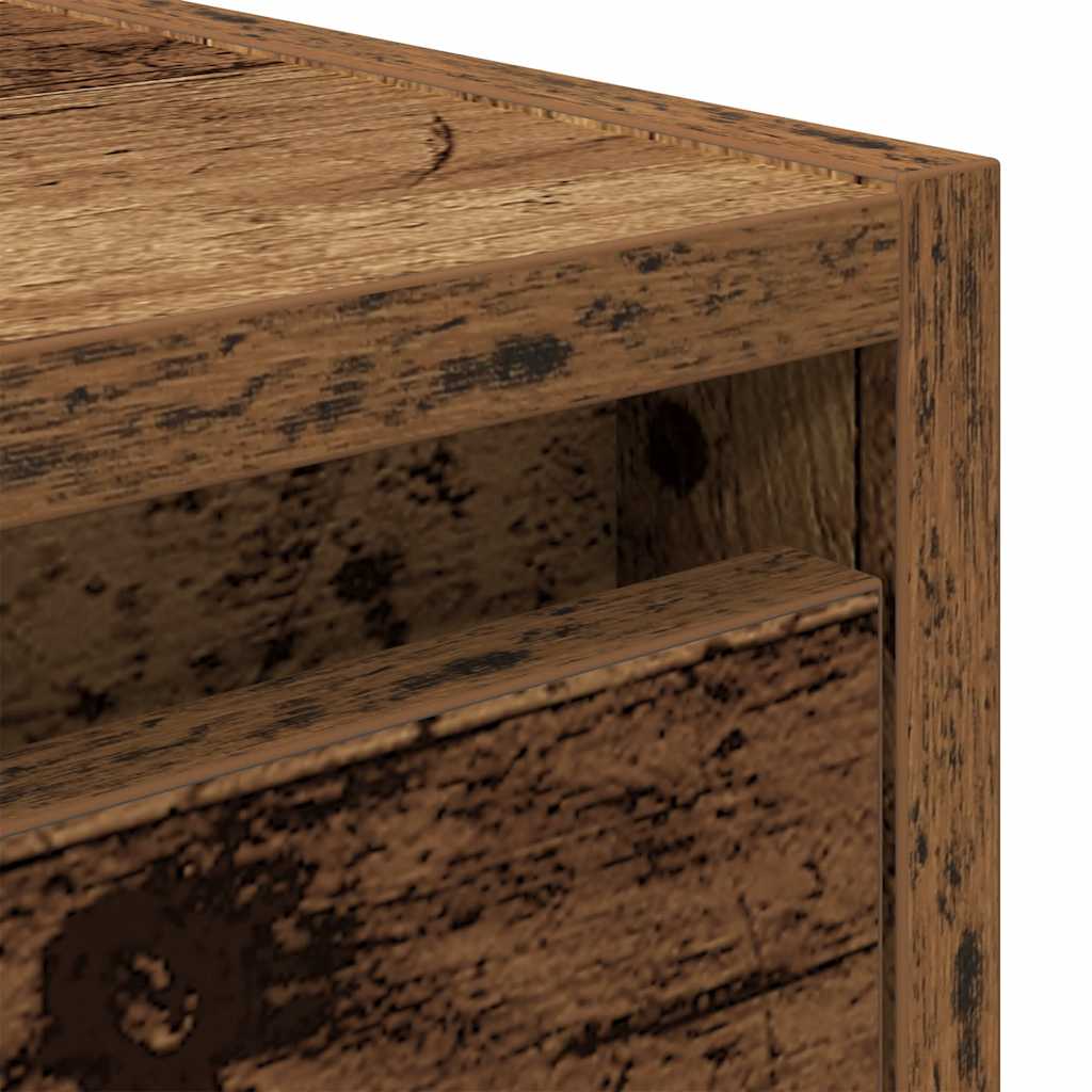 vidaXL Wand-Nachttische 2 Stk. Altholz-Optik 38x34x40 cm