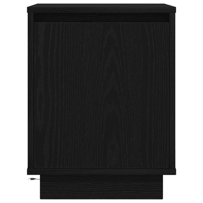 vidaXL Nachttisch mit LED-Leuchten Schwarz 38x34x50 cm