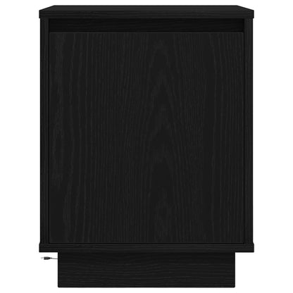 vidaXL Nachttische mit LED-Leuchten 2 Stk. Schwarz 38x34x50 cm