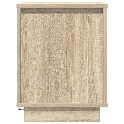 vidaXL Nachttisch mit LED-Leuchten Sonoma-Eiche 38x34x50 cm