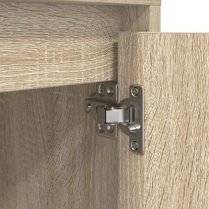 vidaXL Nachttisch mit LED-Leuchten Sonoma-Eiche 38x34x50 cm