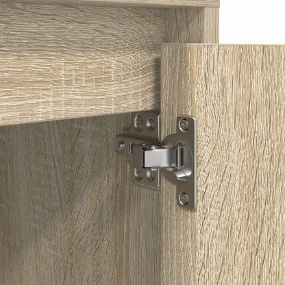 vidaXL Nachttische mit LED-Leuchten 2 Stk. Sonoma-Eiche 38x34x50 cm