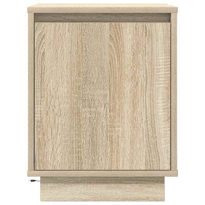 vidaXL Nachttische mit LED-Leuchten 2 Stk. Sonoma-Eiche 38x34x50 cm