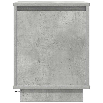 vidaXL Nachttische mit LED-Leuchten 2 Stk. Betongrau 38x34x50 cm