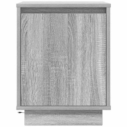 vidaXL Tables de chevet avec lumières LED 2 pcs Gris Sonoma 38x34x50 cm