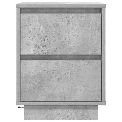 vidaXL Nachttische mit LED-Leuchten 2 Stk. Betongrau 38x34x50 cm