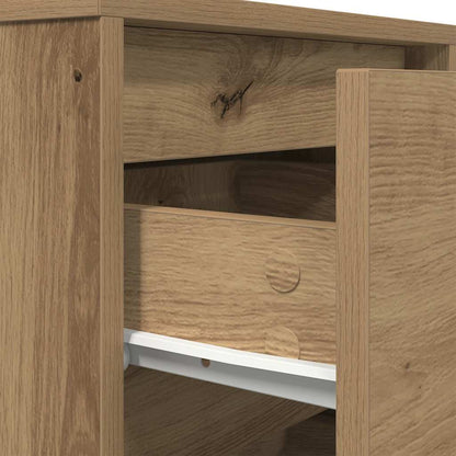 vidaXL Tables de chevet avec lumières LED 2 pcs Chêne artisan 38x34x50 cm