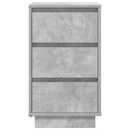 vidaXL Nachttisch mit LED-Leuchten Betongrau 38x34x65 cm