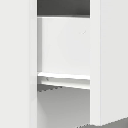 vidaXL Table de chevet Blanc 39x35x125 cm Aggloméré