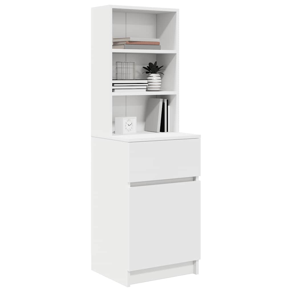 vidaXL Table de chevet Blanc 39x35x125 cm Aggloméré