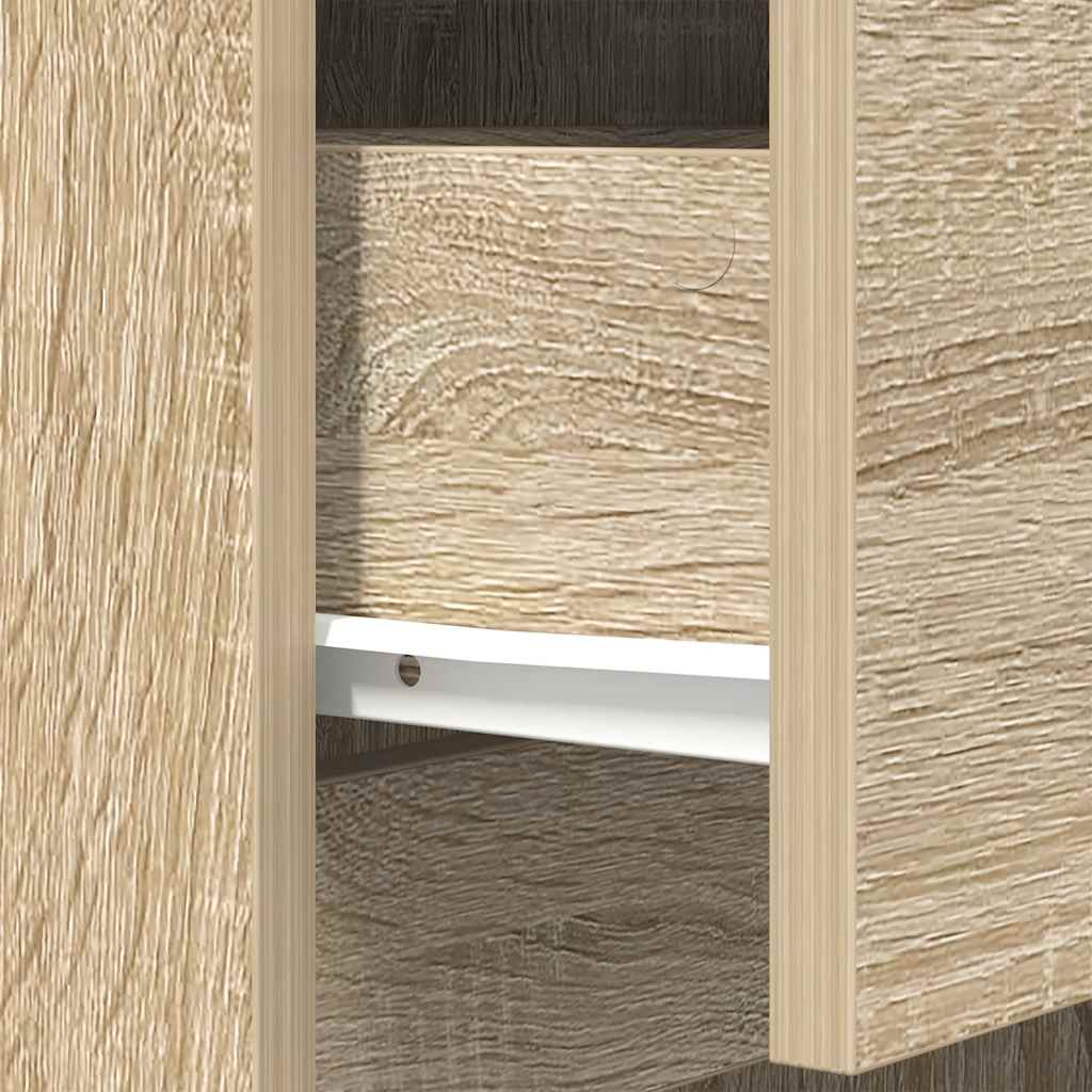 vidaXL Table de chevet chêne Sonoma 39x35x125 cm bois d'ingénierie