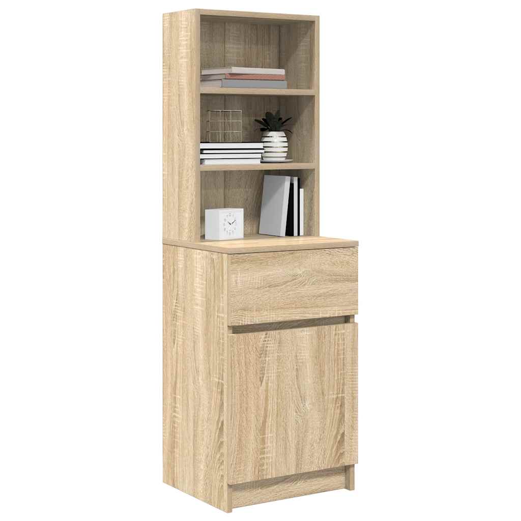vidaXL Table de chevet chêne Sonoma 39x35x125 cm bois d'ingénierie