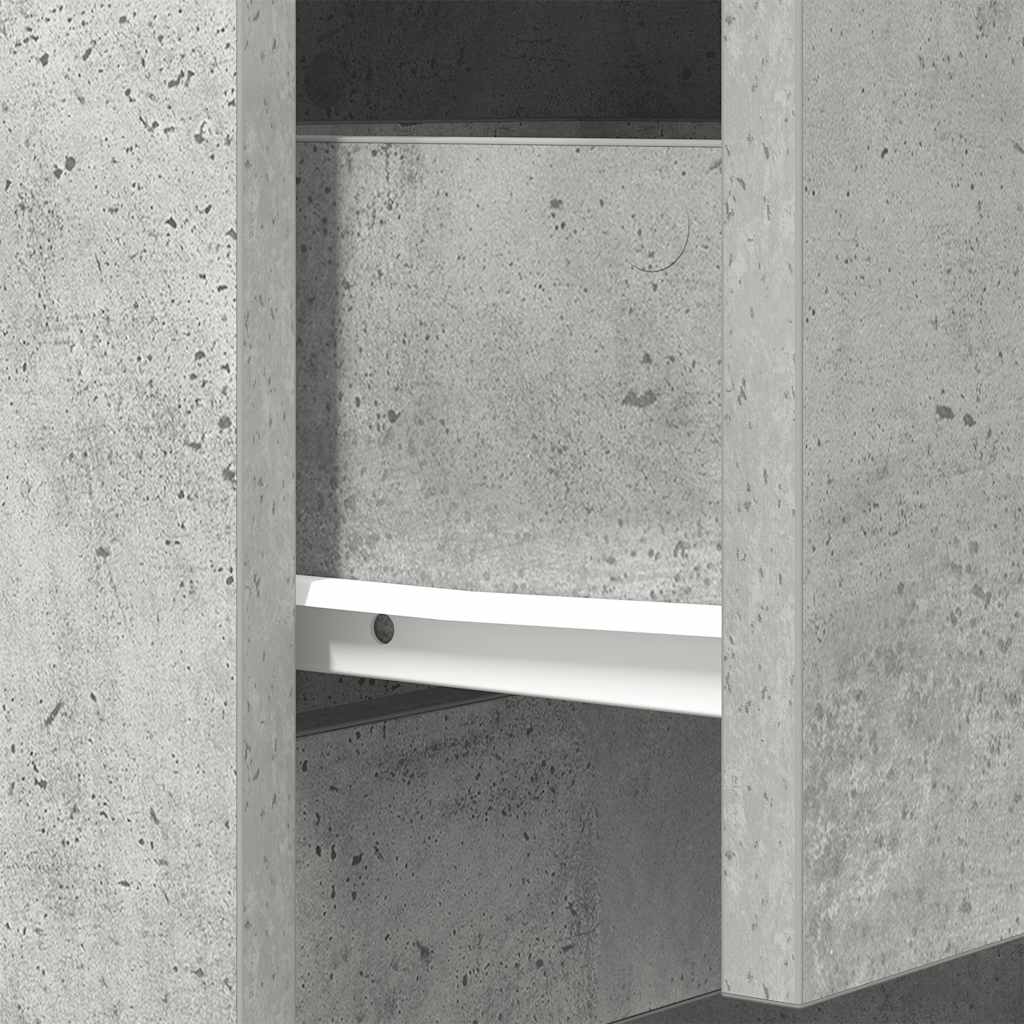 vidaXL Nachttisch Betongrau 39x35x125 cm Holzwerkstoff