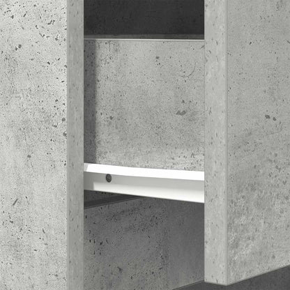 vidaXL Nachttisch Betongrau 39x35x125 cm Holzwerkstoff